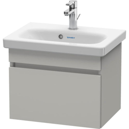 Duravit DuraStyle 20" x 16" x 14" One Drawer Wall-Mount Vanity Unit in Concrete Grey Matt (DS630300707)