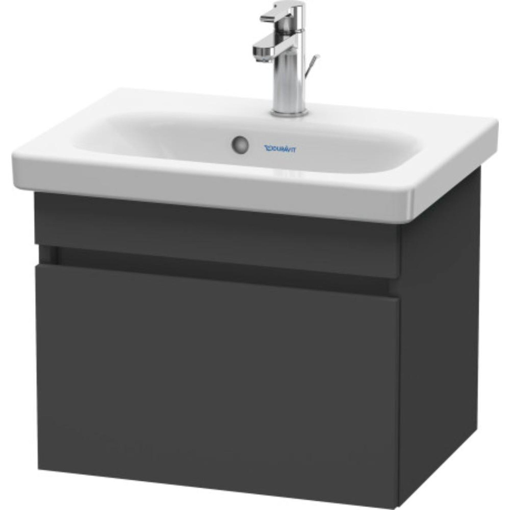 Duravit DuraStyle 20" x 16" x 14" One Drawer Wall-Mount Vanity Unit in Graphite (DS630304949)