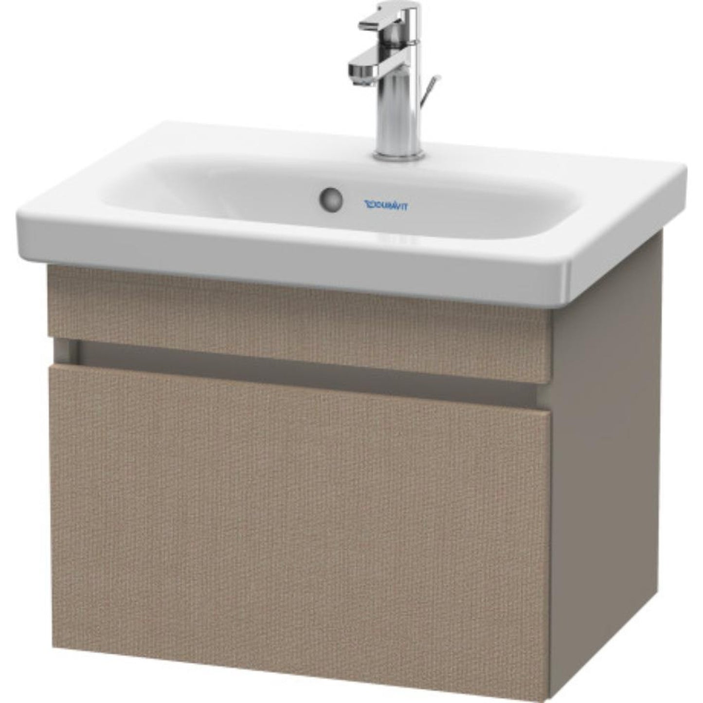 Duravit DuraStyle 20" x 16" x 14" One Drawer Wall-Mount Vanity Unit in Linen and Basalt (DS630307543)