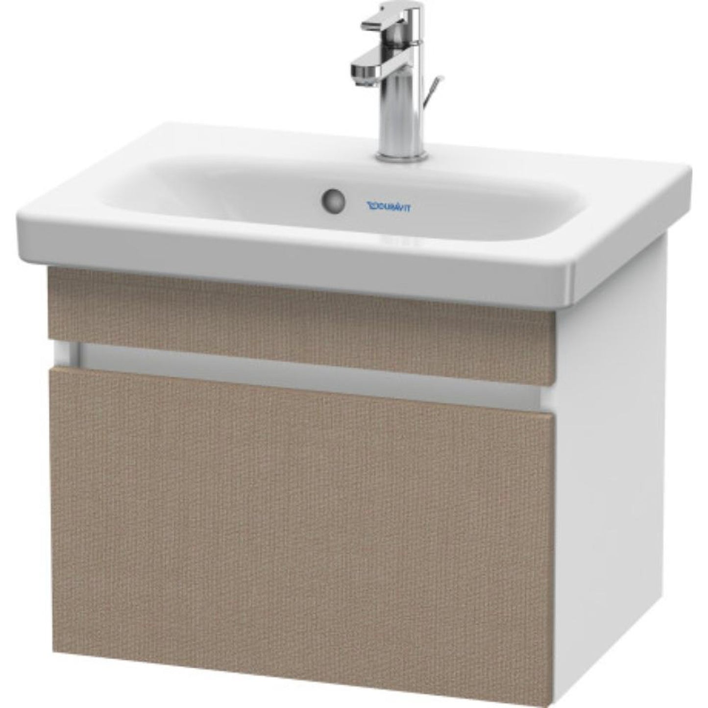 Duravit DuraStyle 20" x 16" x 14" One Drawer Wall-Mount Vanity Unit in Linen and White (DS630307518)