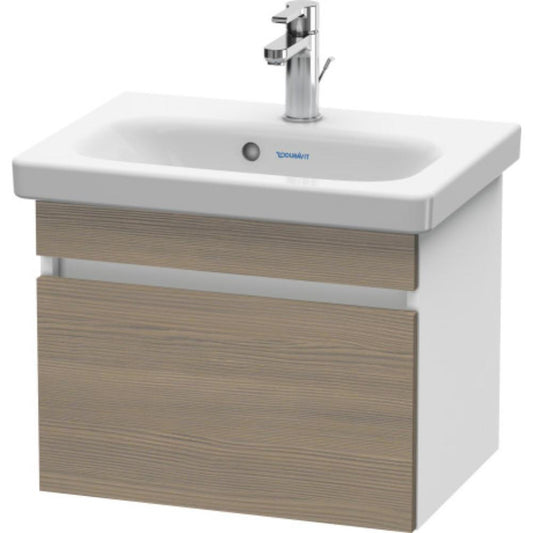 Duravit DuraStyle 20" x 16" x 14" One Drawer Wall-Mount Vanity Unit in Oak Terra and White (DS630303518)