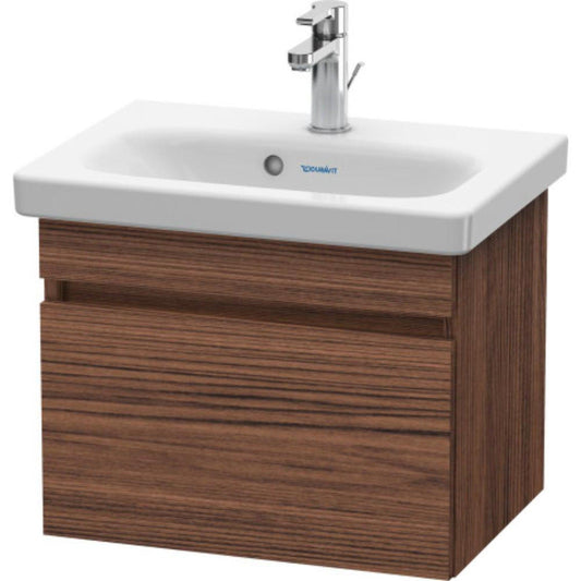 Duravit DuraStyle 20" x 16" x 14" One Drawer Wall-Mount Vanity Unit in Walnut Dark (DS630302121)