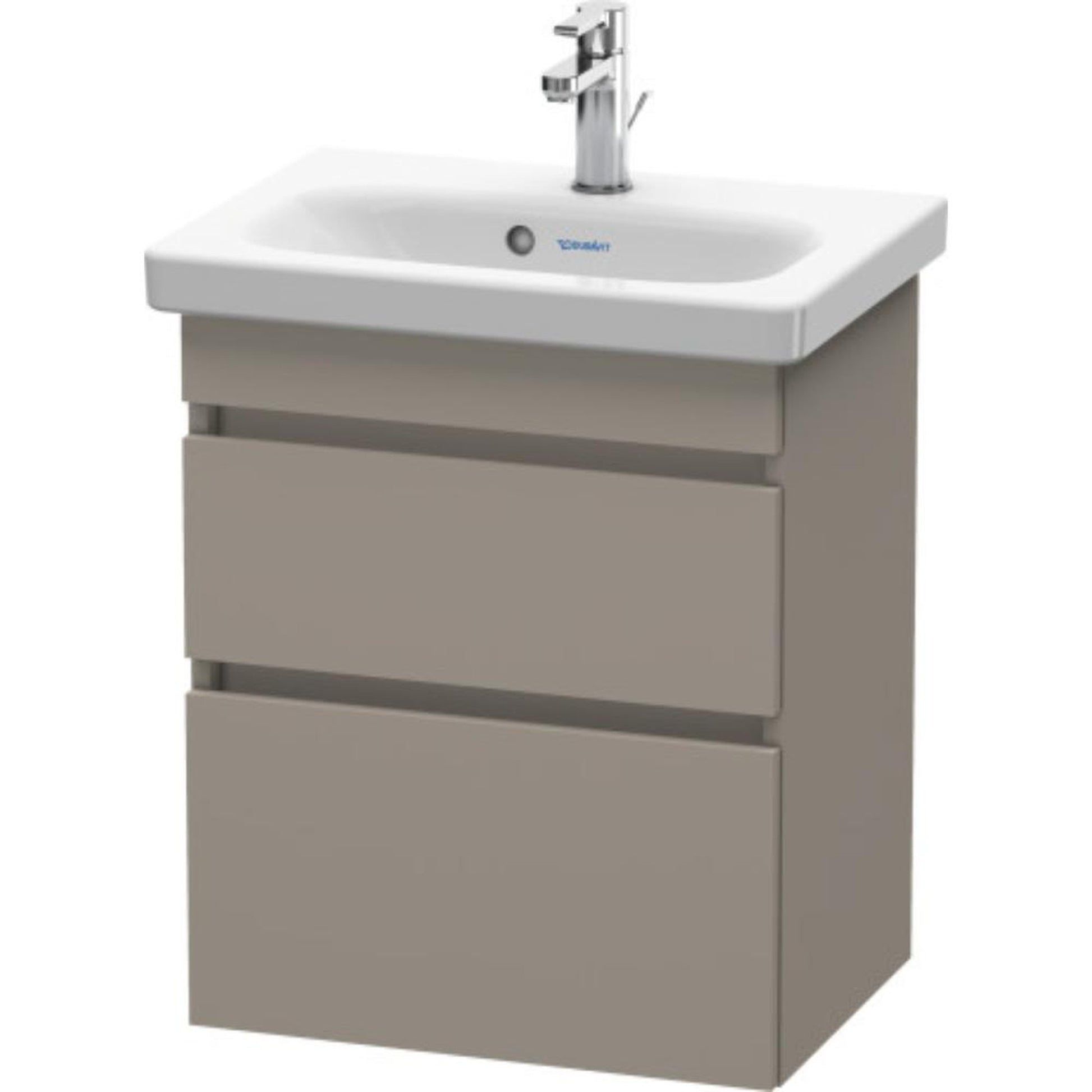 Duravit DuraStyle 20" x 24" x 14" Two Drawer Wall-Mount Vanity Unit in Basalt (DS640304343)