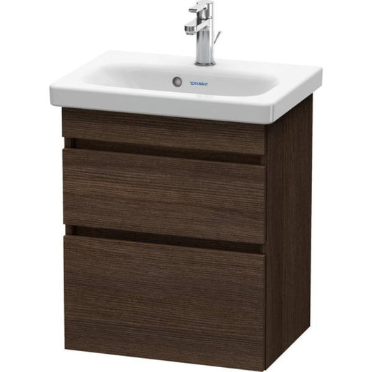 Duravit DuraStyle 20" x 24" x 14" Two Drawer Wall-Mount Vanity Unit in Chestnut Dark (DS640305353)