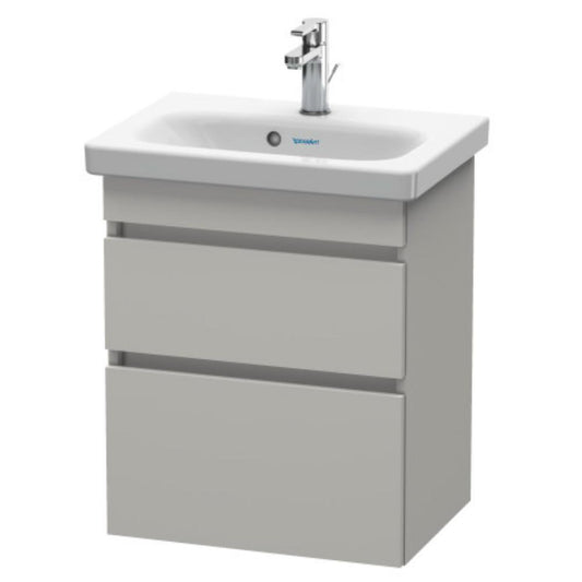 Duravit DuraStyle 20" x 24" x 14" Two Drawer Wall-Mount Vanity Unit in Concrete Grey Matt (DS640300707)