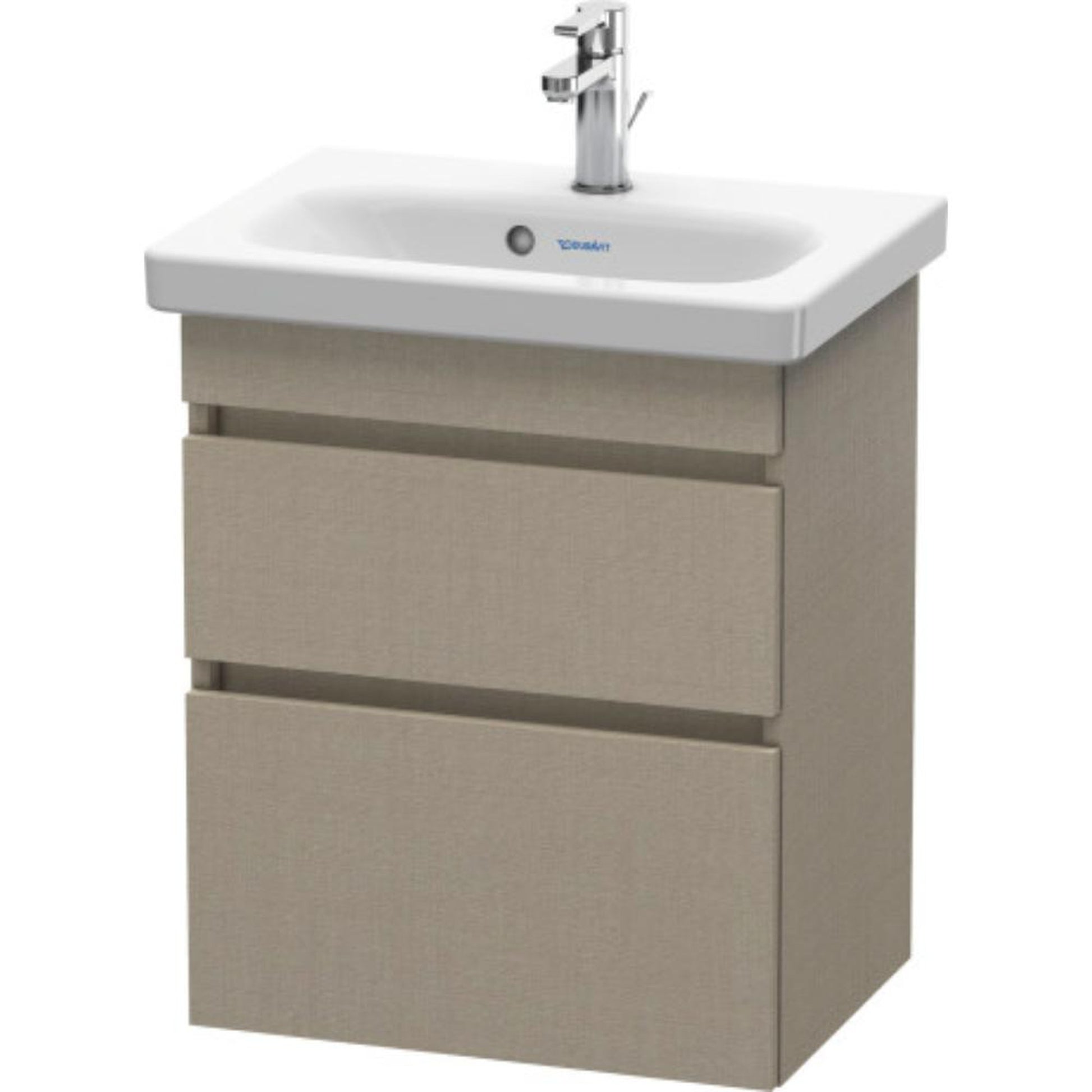 Duravit DuraStyle 20" x 24" x 14" Two Drawer Wall-Mount Vanity Unit in Linen (DS640307575)