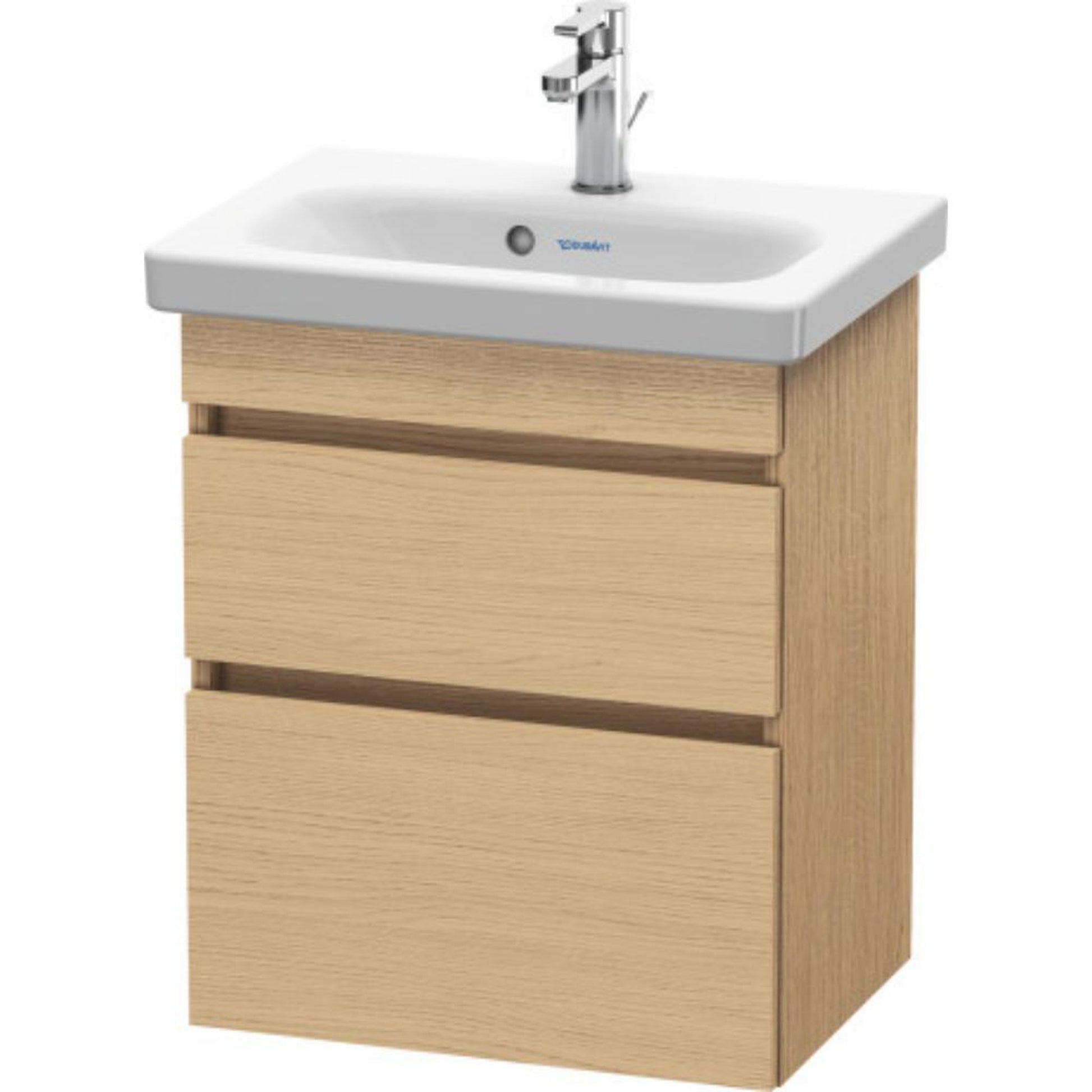 Duravit DuraStyle 20" x 24" x 14" Two Drawer Wall-Mount Vanity Unit in Natural Oak (DS640303030)