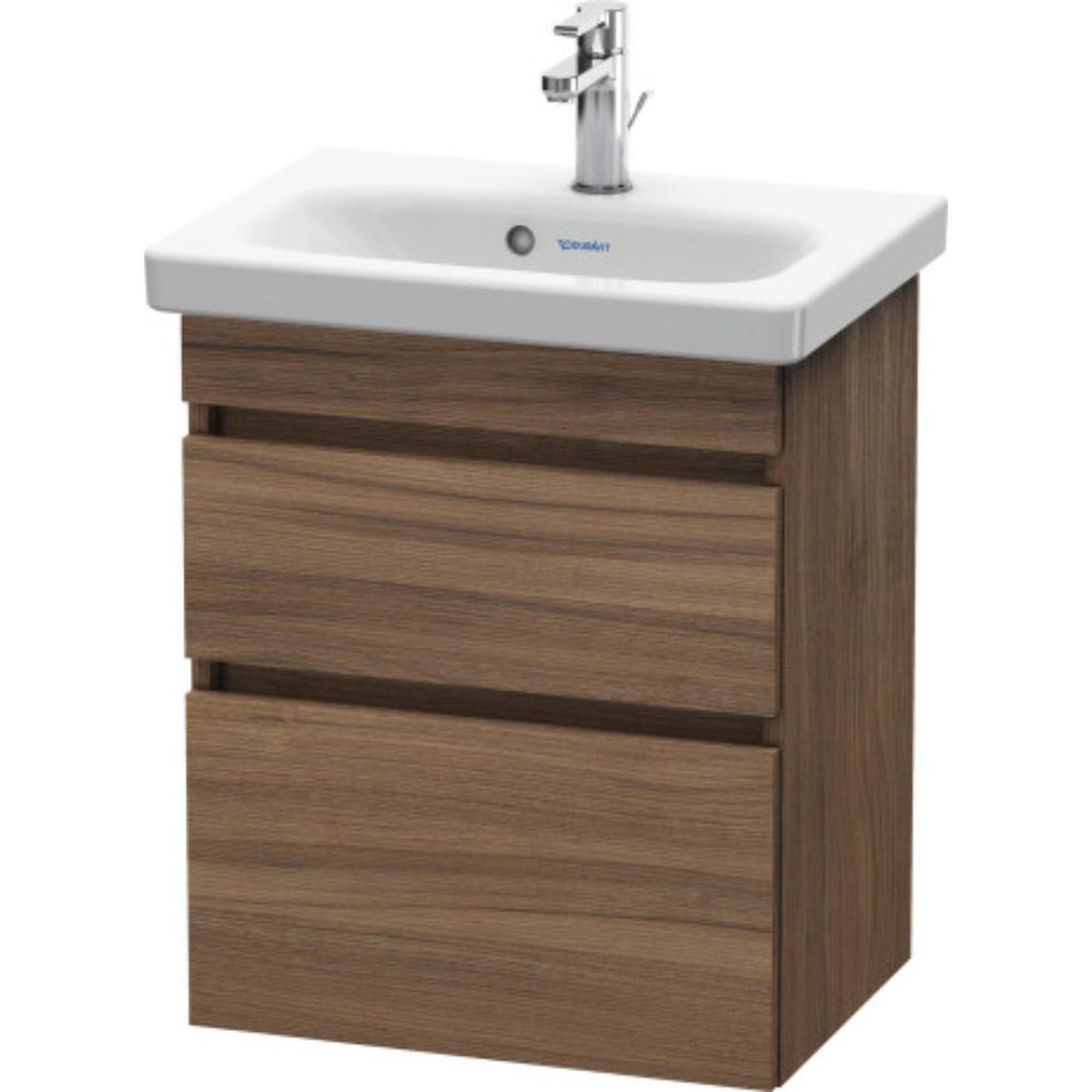 Duravit DuraStyle 20" x 24" x 14" Two Drawer Wall-Mount Vanity Unit in Natural Walnut (DS640307979)