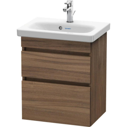 Duravit DuraStyle 20" x 24" x 14" Two Drawer Wall-Mount Vanity Unit in Natural Walnut (DS640307979)
