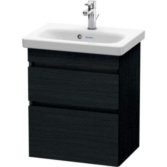 Duravit DuraStyle 20" x 24" x 14" Two Drawer Wall-Mount Vanity Unit in Oak Black (DS640301616)