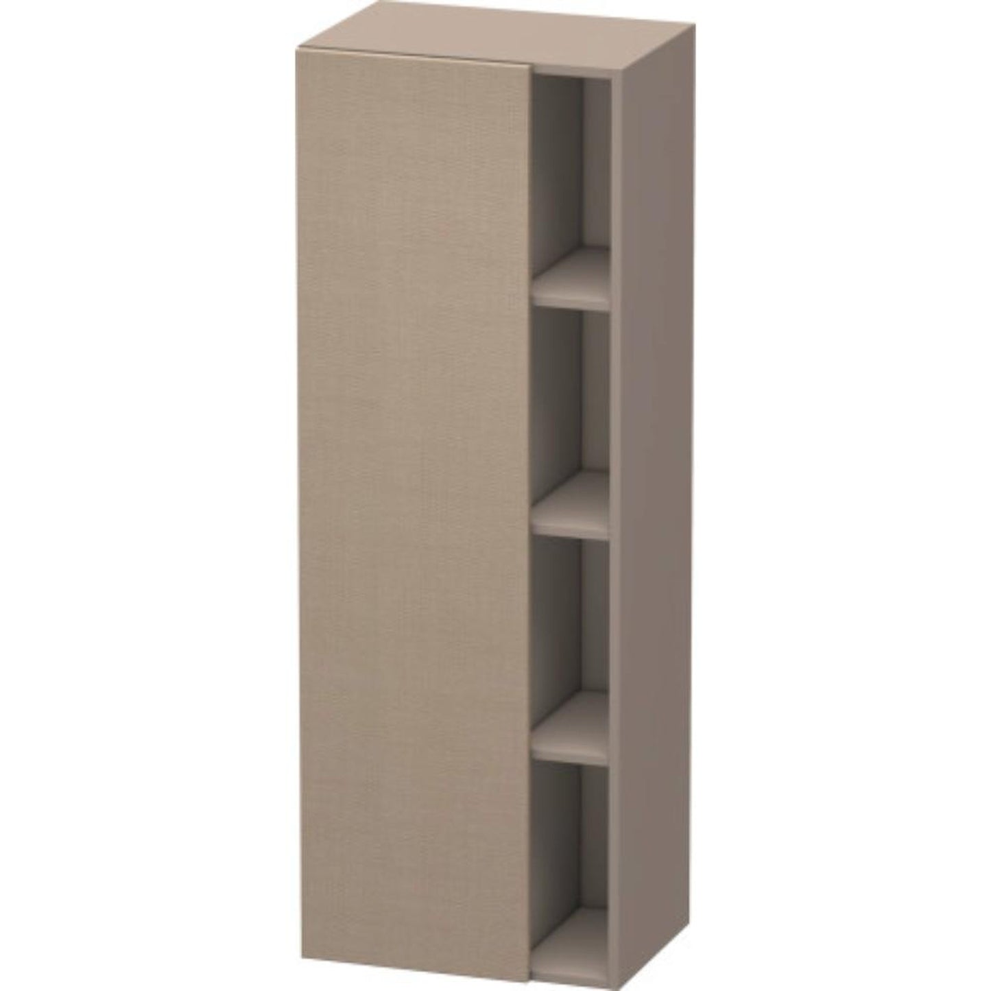 Duravit DuraStyle 20" x 55" x 14" Tall Cabinet With Left Hinge One Door in Linen and Basalt (DS1239L7543)
