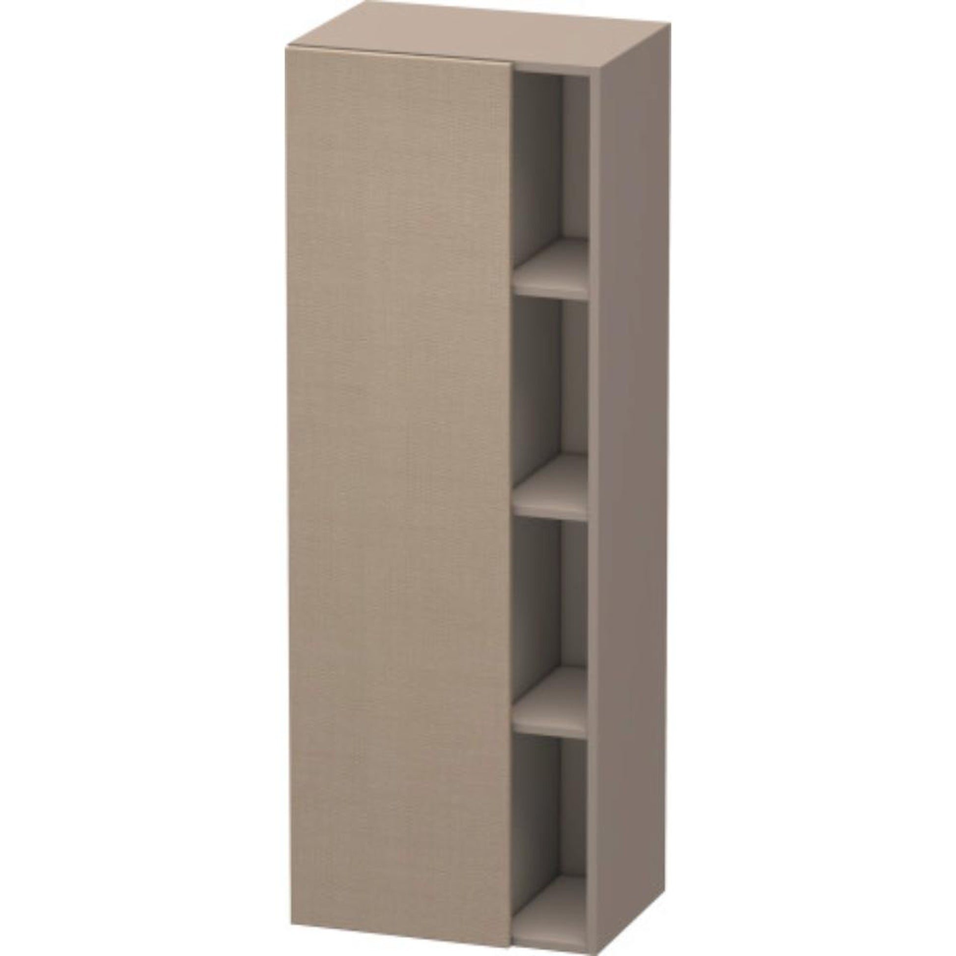 Duravit DuraStyle 20" x 55" x 14" Tall Cabinet With Left Hinge One Door in Linen and Basalt (DS1239L7543)