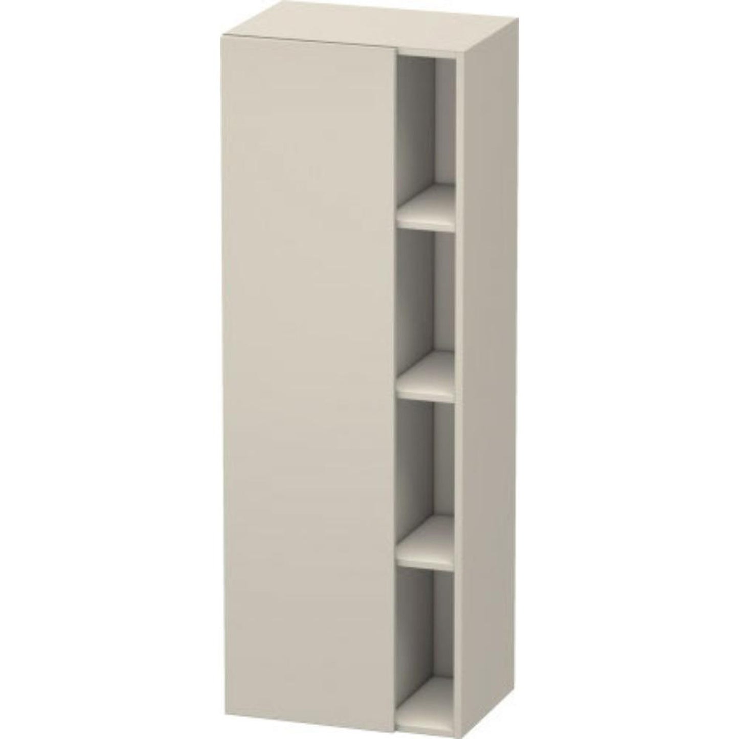 Duravit DuraStyle 20" x 55" x 14" Tall Cabinet With Left Hinge One Door in Taupe (DS1239L9191)