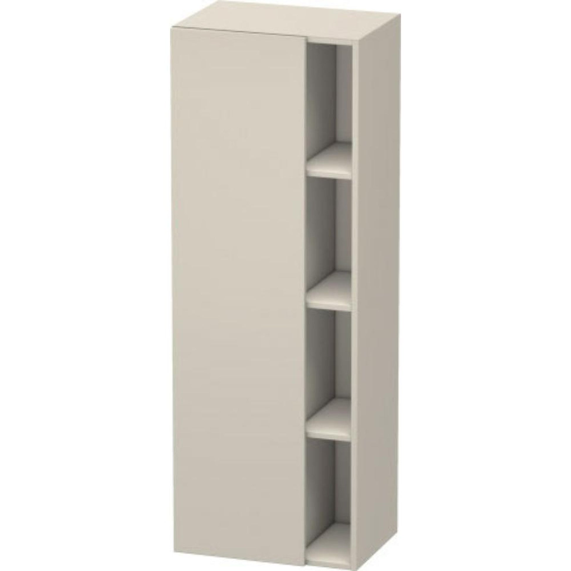 Duravit DuraStyle 20" x 55" x 14" Tall Cabinet With Left Hinge One Door in Taupe (DS1239L9191)