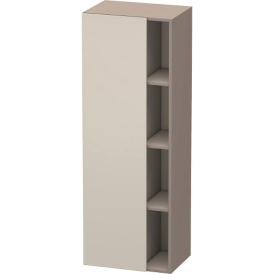 Duravit DuraStyle 20" x 55" x 14" Tall Cabinet With Left Hinge One Door in Taupe and Basalt (DS1239L9143)