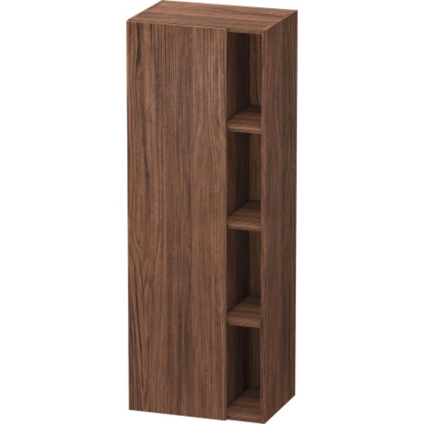 Duravit DuraStyle 20" x 55" x 14" Tall Cabinet With Left Hinge One Door in Walnut Dark (DS1239L2121)