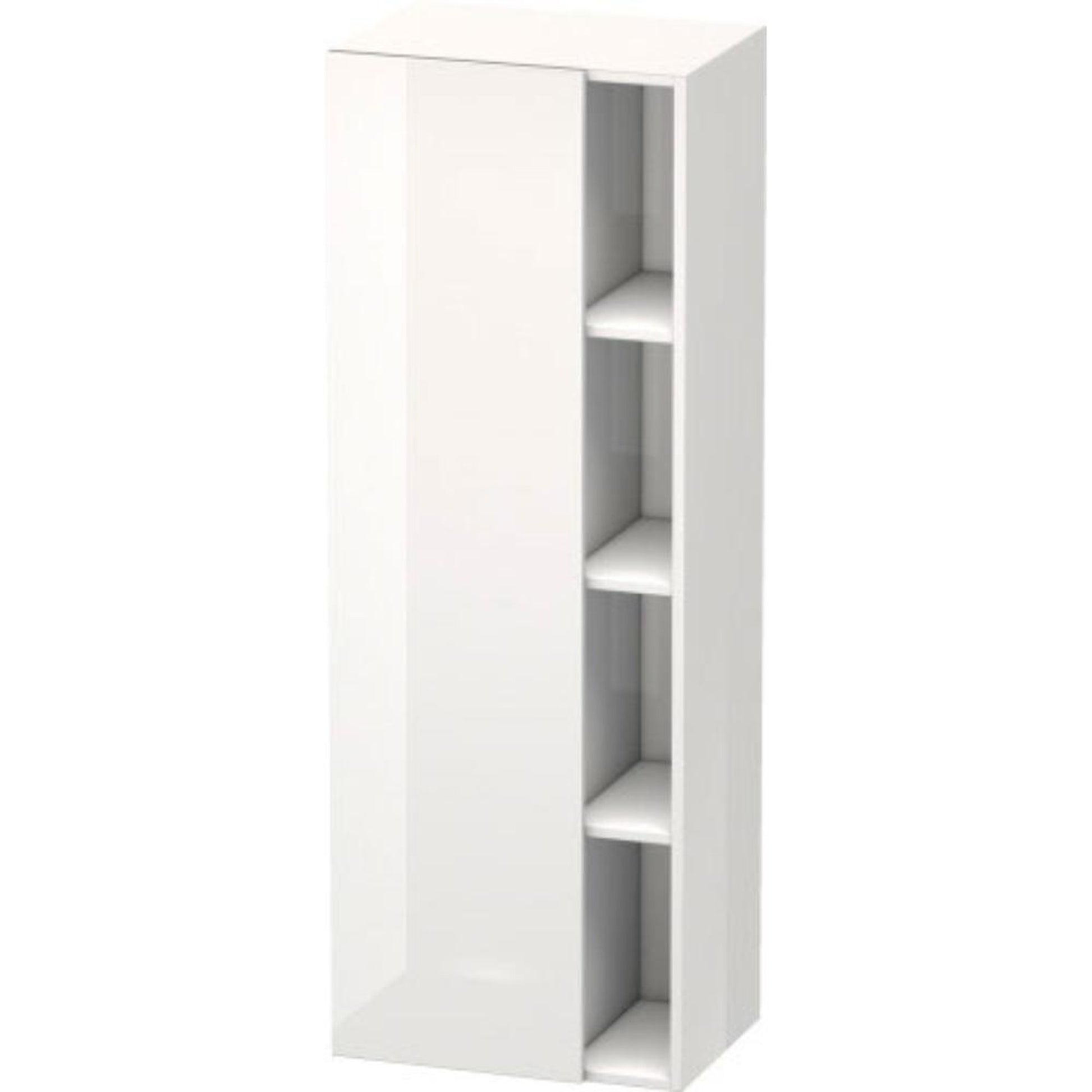 Duravit DuraStyle 20" x 55" x 14" Tall Cabinet With Left Hinge One Door in White High Gloss (DS1239L2222)