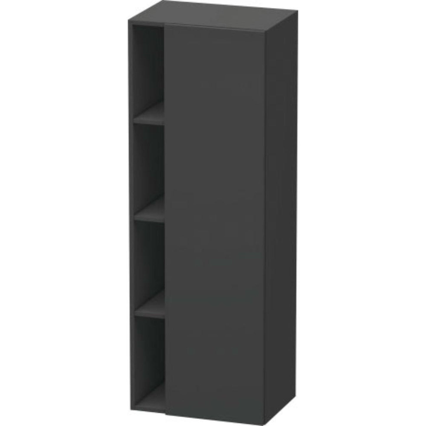 Duravit DuraStyle 20" x 55" x 14" Tall Cabinet With Right Hinge One Door in Graphite (DS1239R4949)