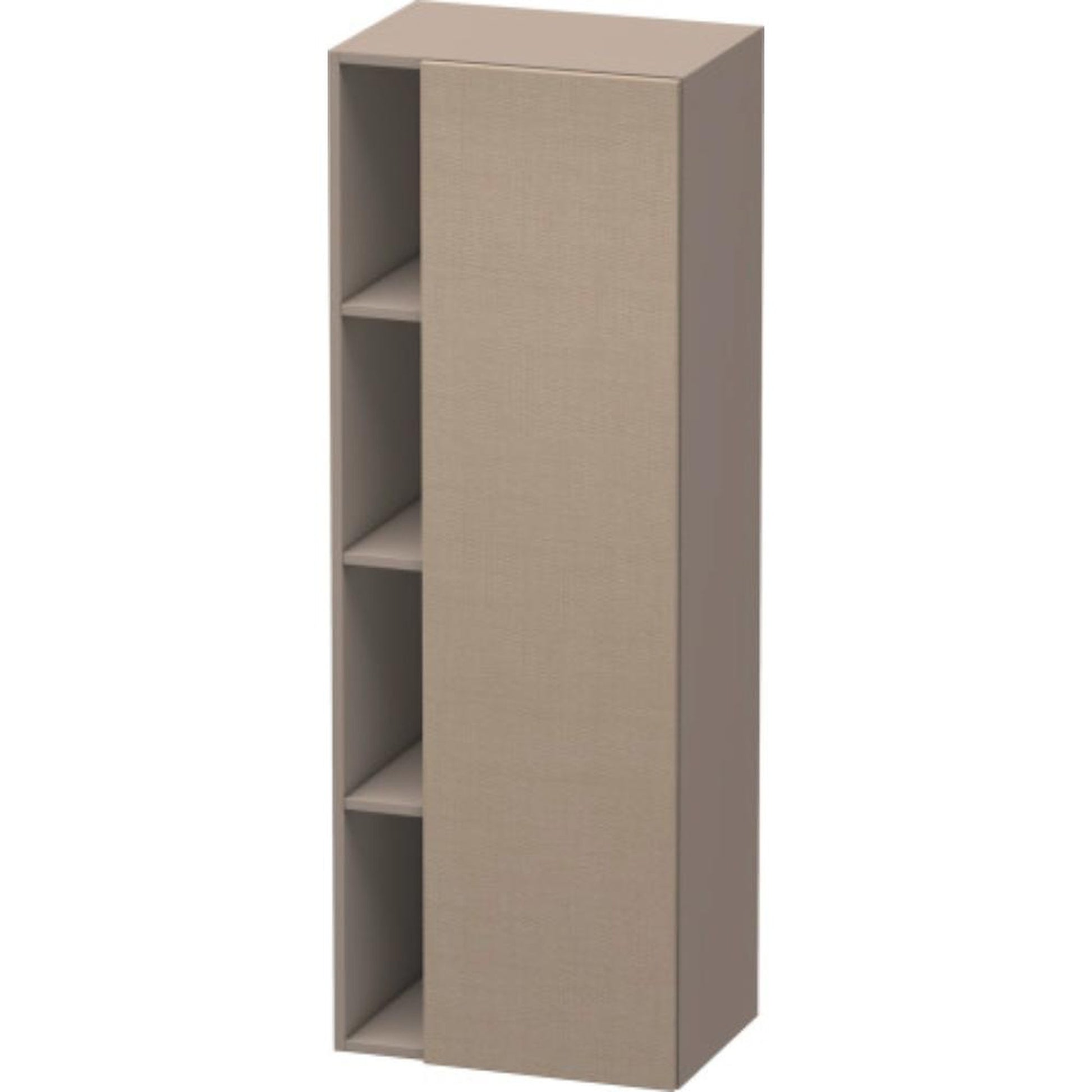 Duravit DuraStyle 20" x 55" x 14" Tall Cabinet With Right Hinge One Door in Linen and Basalt (DS1239R7543)
