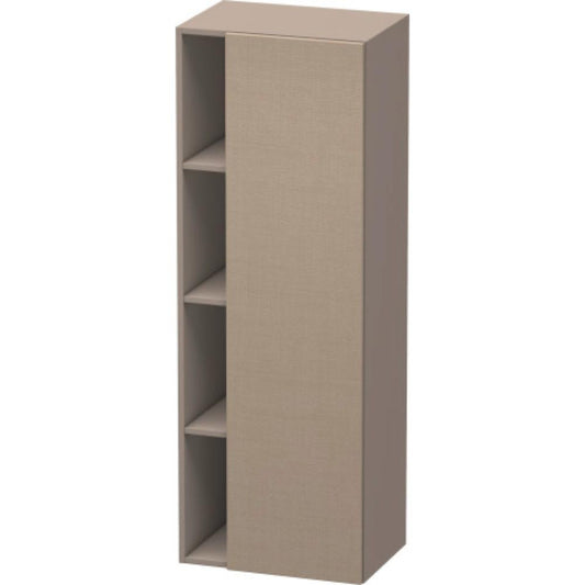 Duravit DuraStyle 20" x 55" x 14" Tall Cabinet With Right Hinge One Door in Linen and Basalt (DS1239R7543)