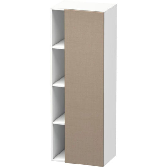 Duravit DuraStyle 20" x 55" x 14" Tall Cabinet With Right Hinge One Door in Linen and White (DS1239R7518)