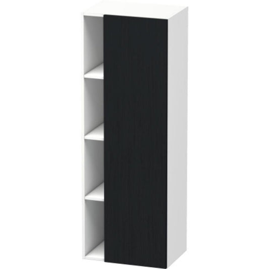 Duravit DuraStyle 20" x 55" x 14" Tall Cabinet With Right Hinge One Door in Oak Black and White (DS1239R1618)