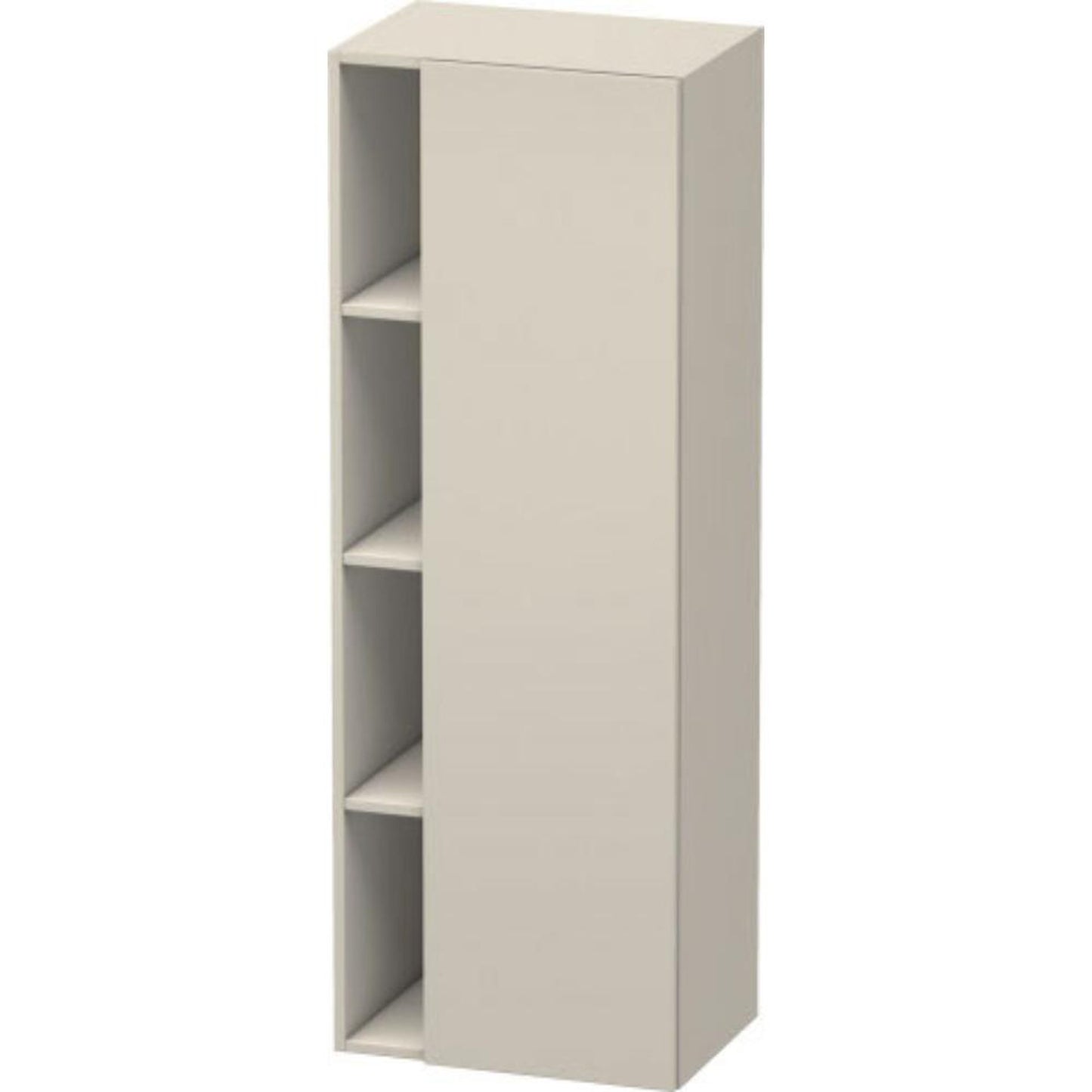 Duravit DuraStyle 20" x 55" x 14" Tall Cabinet With Right Hinge One Door in Taupe (DS1239R9191)