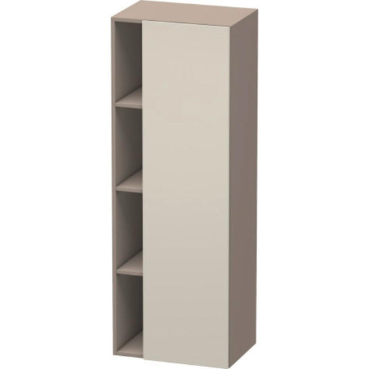 Duravit DuraStyle 20" x 55" x 14" Tall Cabinet With Right Hinge One Door in Taupe and Basalt (DS1239R9143)