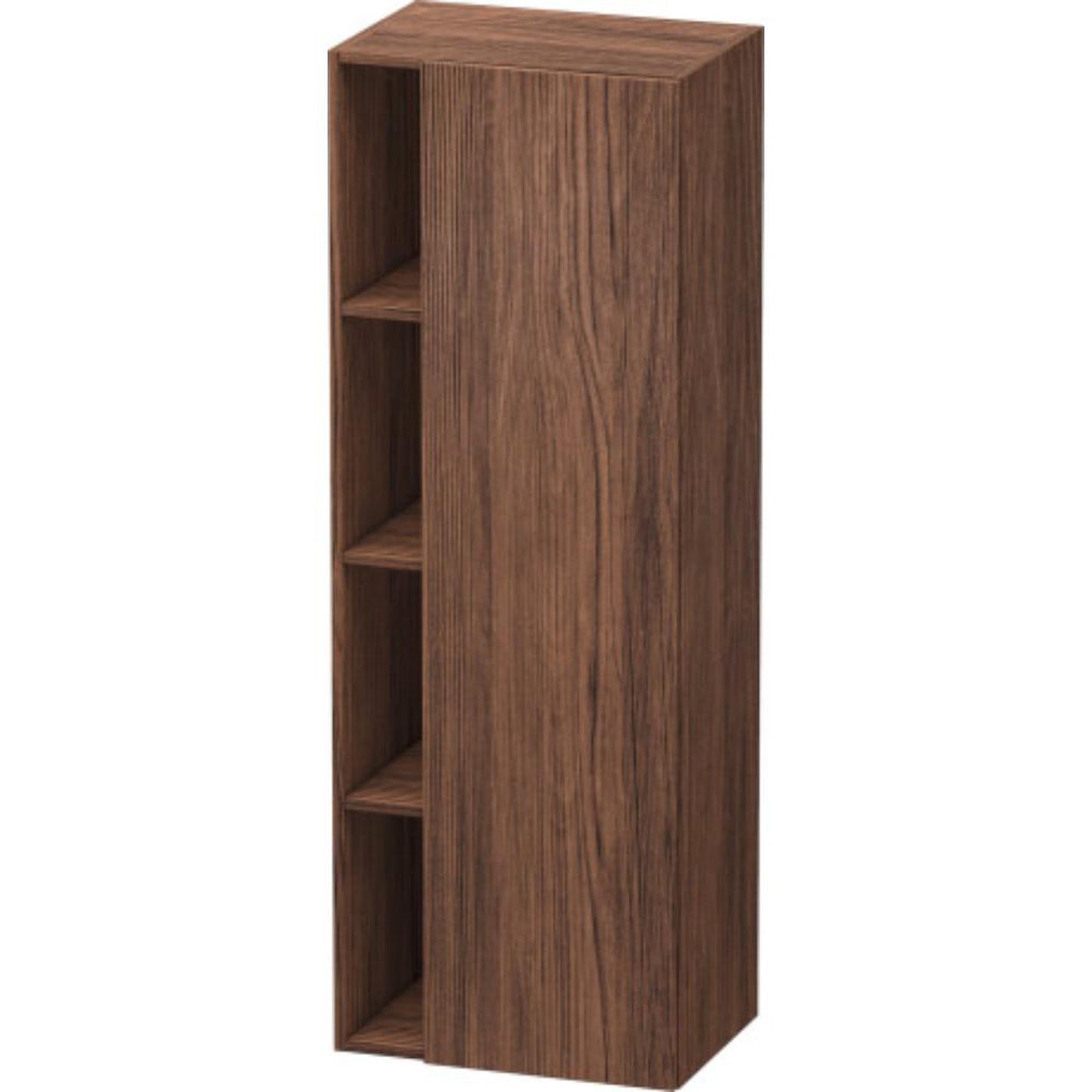 Duravit DuraStyle 20" x 55" x 14" Tall Cabinet With Right Hinge One Door in Walnut Dark (DS1239R2121)