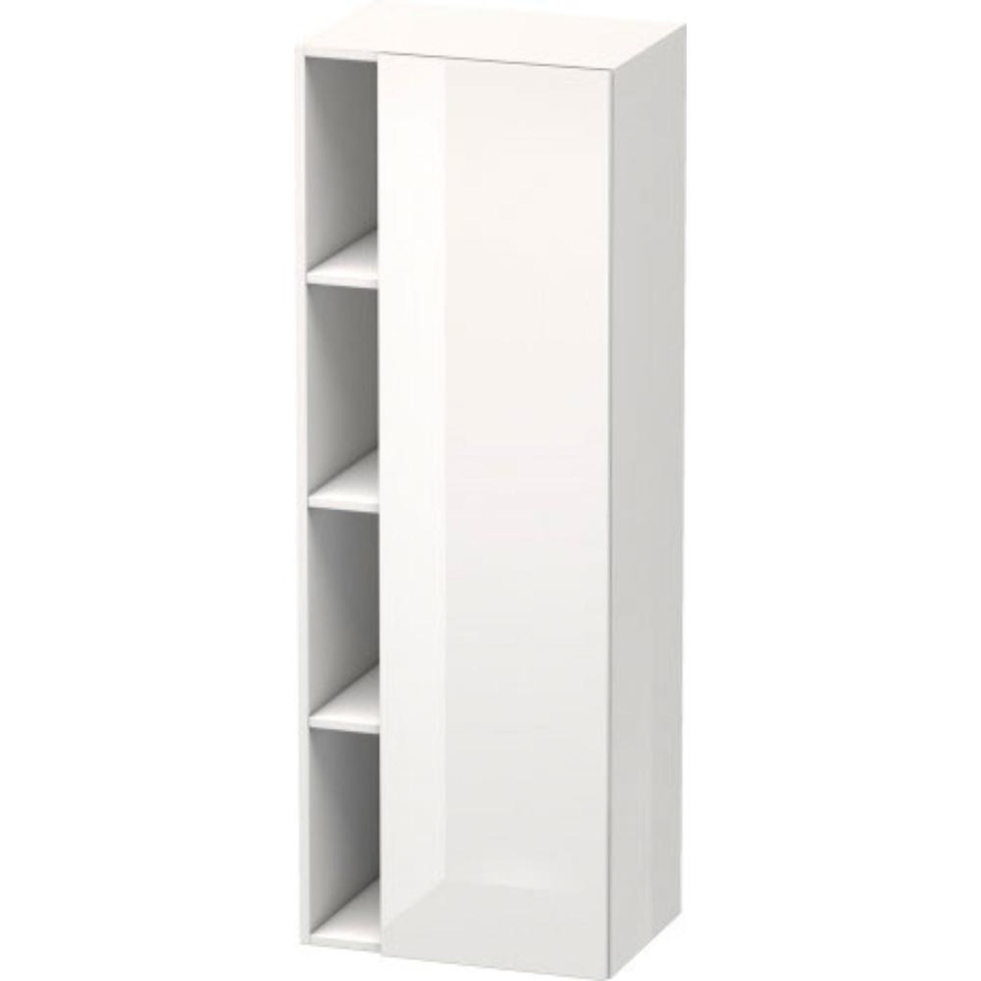Duravit DuraStyle 20" x 55" x 14" Tall Cabinet With Right Hinge One Door in White High Gloss (DS1239R2222)