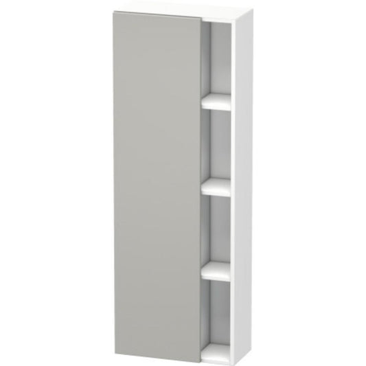 Duravit DuraStyle 20" x 55" x 9" Tall Cabinet With Left Hinge One Door in Concrete Grey Matt and White (DS1238L0718)