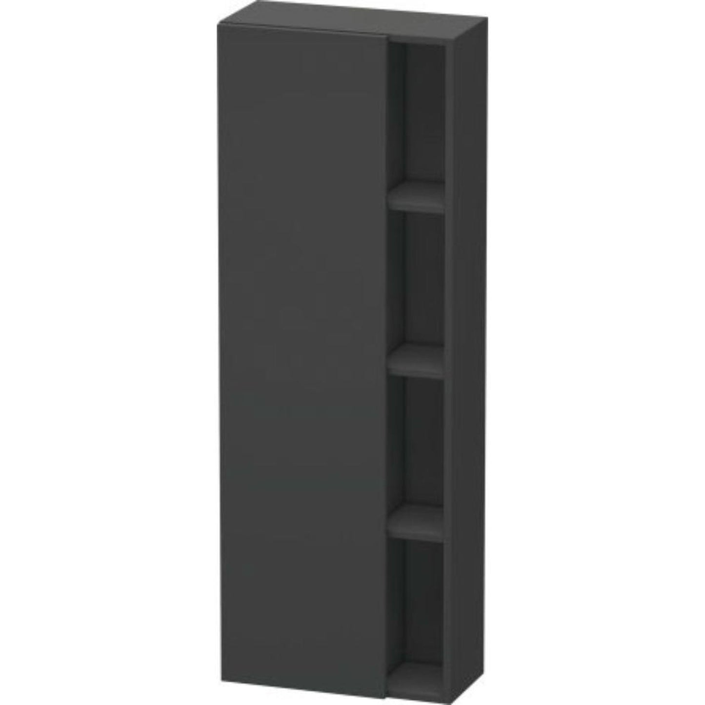Duravit DuraStyle 20" x 55" x 9" Tall Cabinet With Left Hinge One Door in Graphite (DS1238L4949)