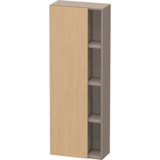 Duravit DuraStyle 20" x 55" x 9" Tall Cabinet With Left Hinge One Door in Natural Oak and Basalt (DS1238L3043)