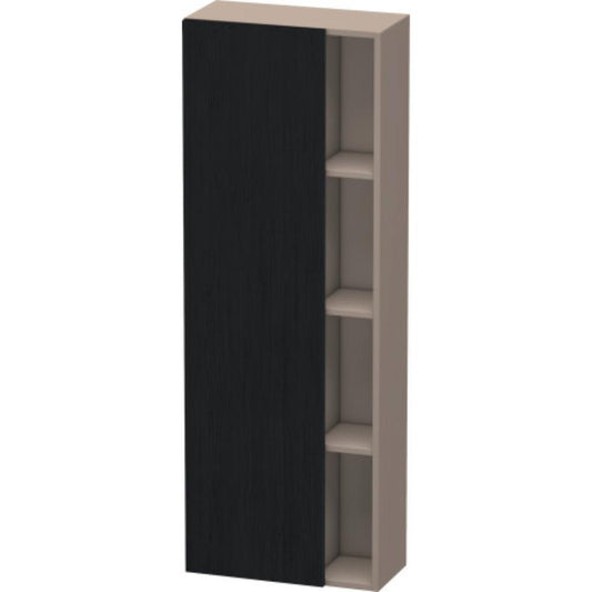 Duravit DuraStyle 20" x 55" x 9" Tall Cabinet With Left Hinge One Door in Oak Black and Basalt (DS1238L1643)