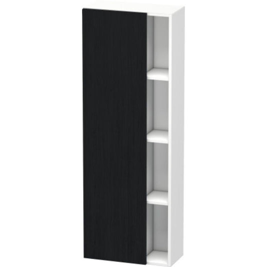 Duravit DuraStyle 20" x 55" x 9" Tall Cabinet With Left Hinge One Door in Oak Black and White (DS1238L1618)