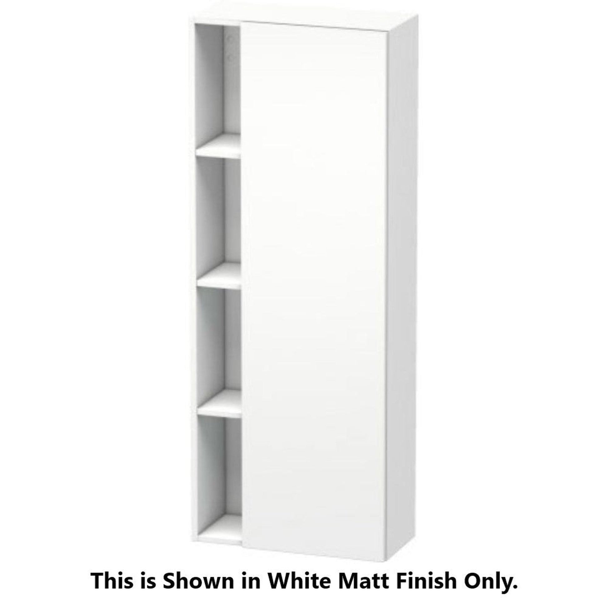 Duravit DuraStyle 20" x 55" x 9" Tall Cabinet With Right Hinge One Door in Chestnut Dark and White (DS1238R5318)