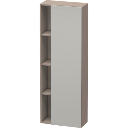 Duravit DuraStyle 20" x 55" x 9" Tall Cabinet With Right Hinge One Door in Concrete Grey Matt and Basalt (DS1238R0743)