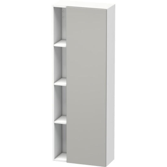 Duravit DuraStyle 20" x 55" x 9" Tall Cabinet With Right Hinge One Door in Concrete Grey Matt and White (DS1238R0718)