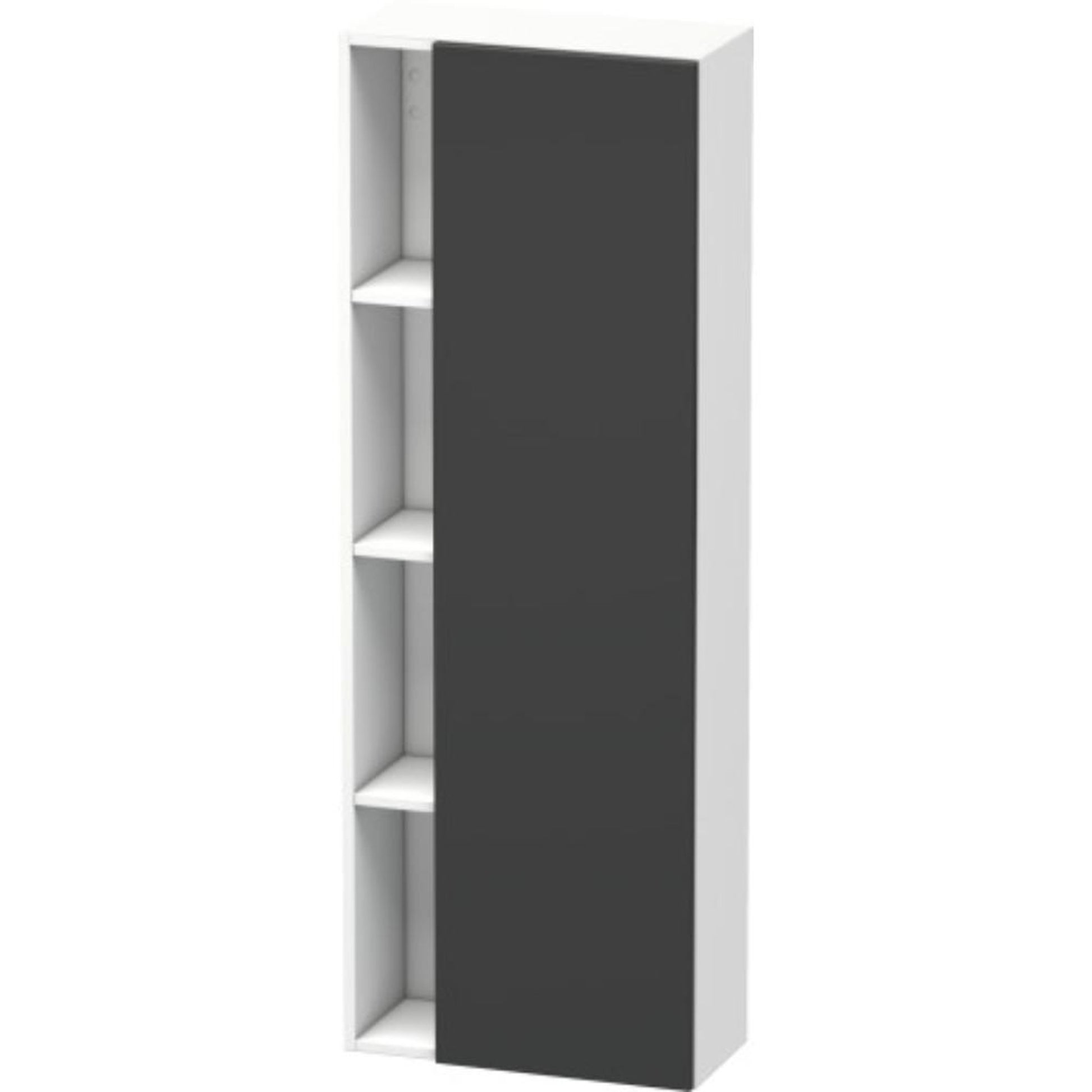 Duravit DuraStyle 20" x 55" x 9" Tall Cabinet With Right Hinge One Door in Graphite and White (DS1238R4918)