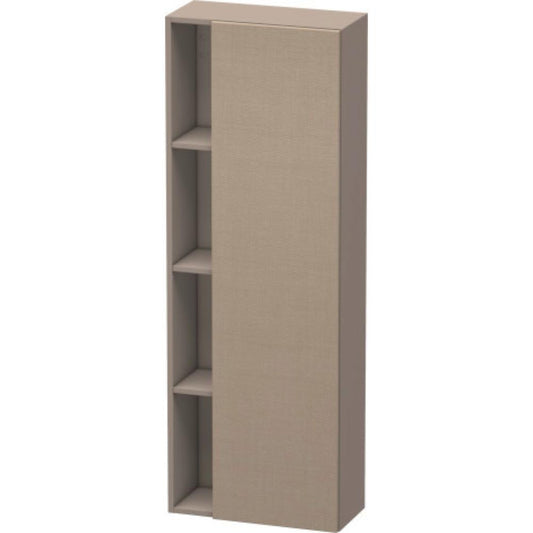Duravit DuraStyle 20" x 55" x 9" Tall Cabinet With Right Hinge One Door in Linen and Basalt (DS1238R7543)