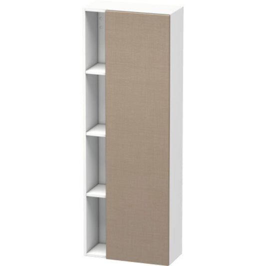 Duravit DuraStyle 20" x 55" x 9" Tall Cabinet With Right Hinge One Door in Linen and White (DS1238R7518)