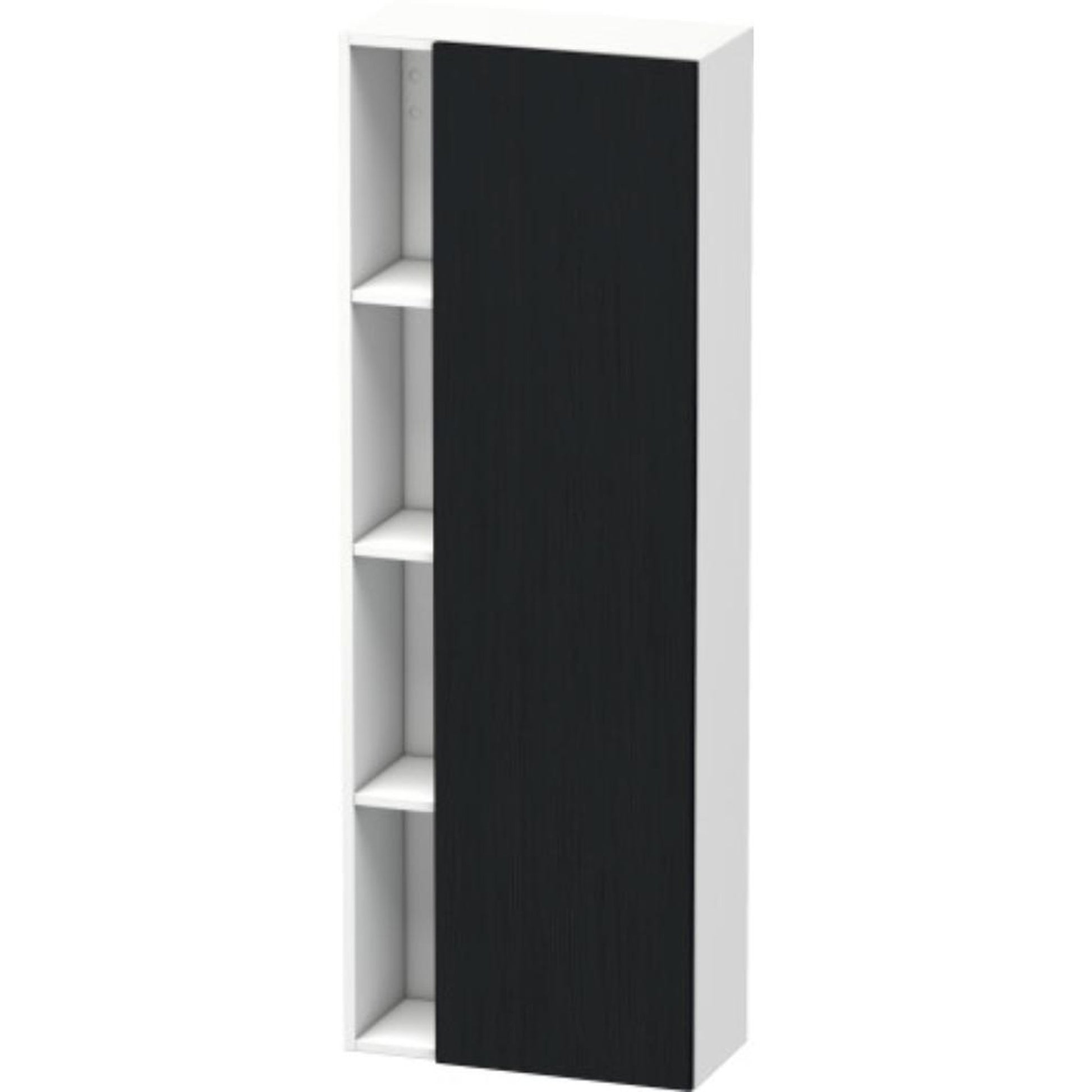 Duravit DuraStyle 20" x 55" x 9" Tall Cabinet With Right Hinge One Door in Oak Black and White (DS1238R1618)