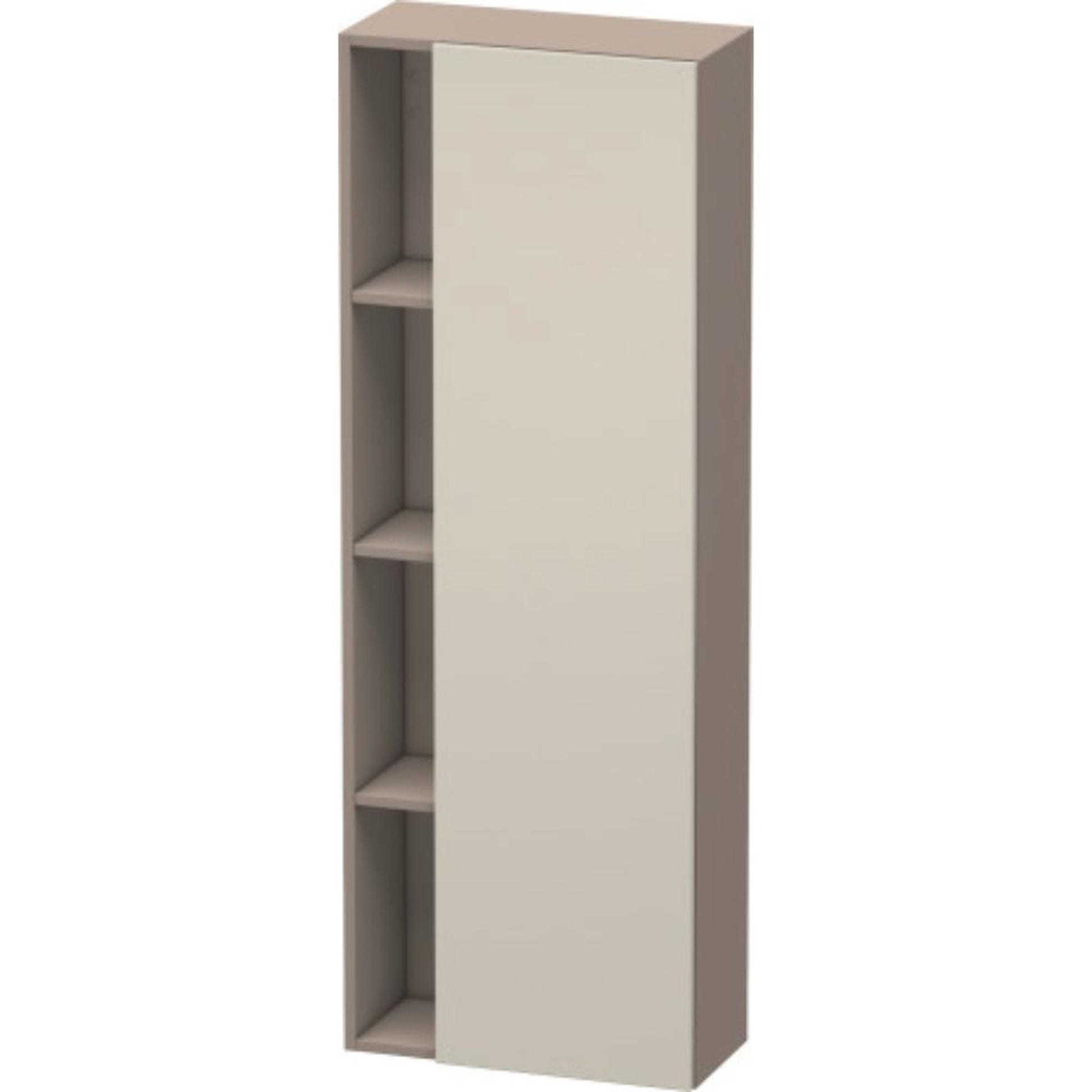 Duravit DuraStyle 20" x 55" x 9" Tall Cabinet With Right Hinge One Door in Taupe and Basalt (DS1238R9143)