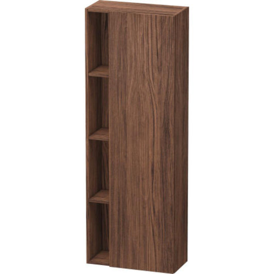 Duravit DuraStyle 20" x 55" x 9" Tall Cabinet With Right Hinge One Door in Walnut Dark (DS1238R2121)