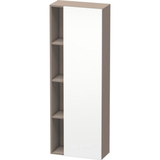 Duravit DuraStyle 20" x 55" x 9" Tall Cabinet With Right Hinge One Door in White Matt and Basalt (DS1238R1843)