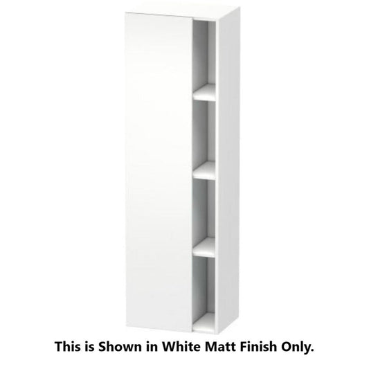 Duravit DuraStyle 20" x 71" x 14" Tall Cabinet With Left Hinge One Door in Chestnut Dark and Basalt (DS1249L5343)