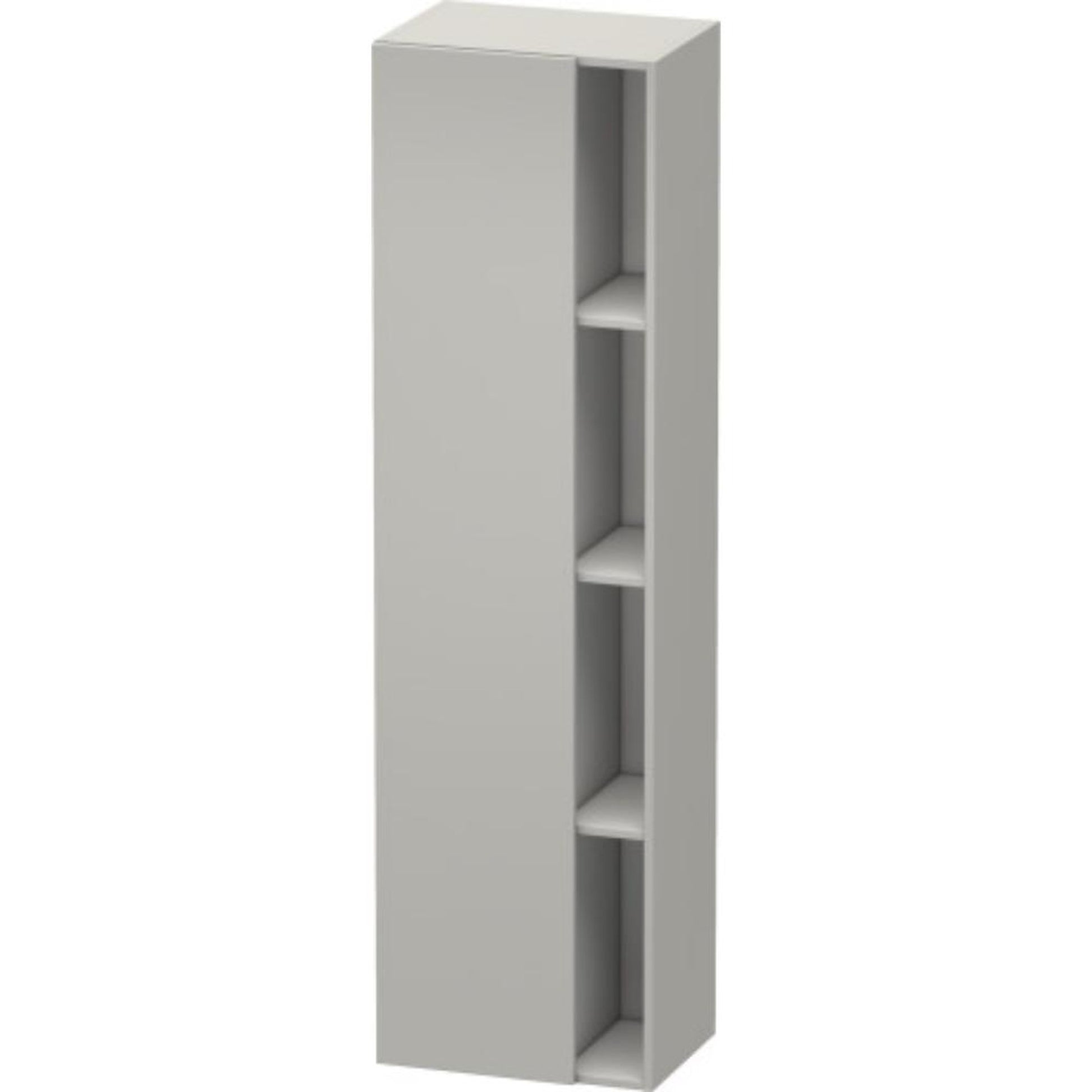 Duravit DuraStyle 20" x 71" x 14" Tall Cabinet With Left Hinge One Door in Concrete Grey Matt (DS1249L0707)