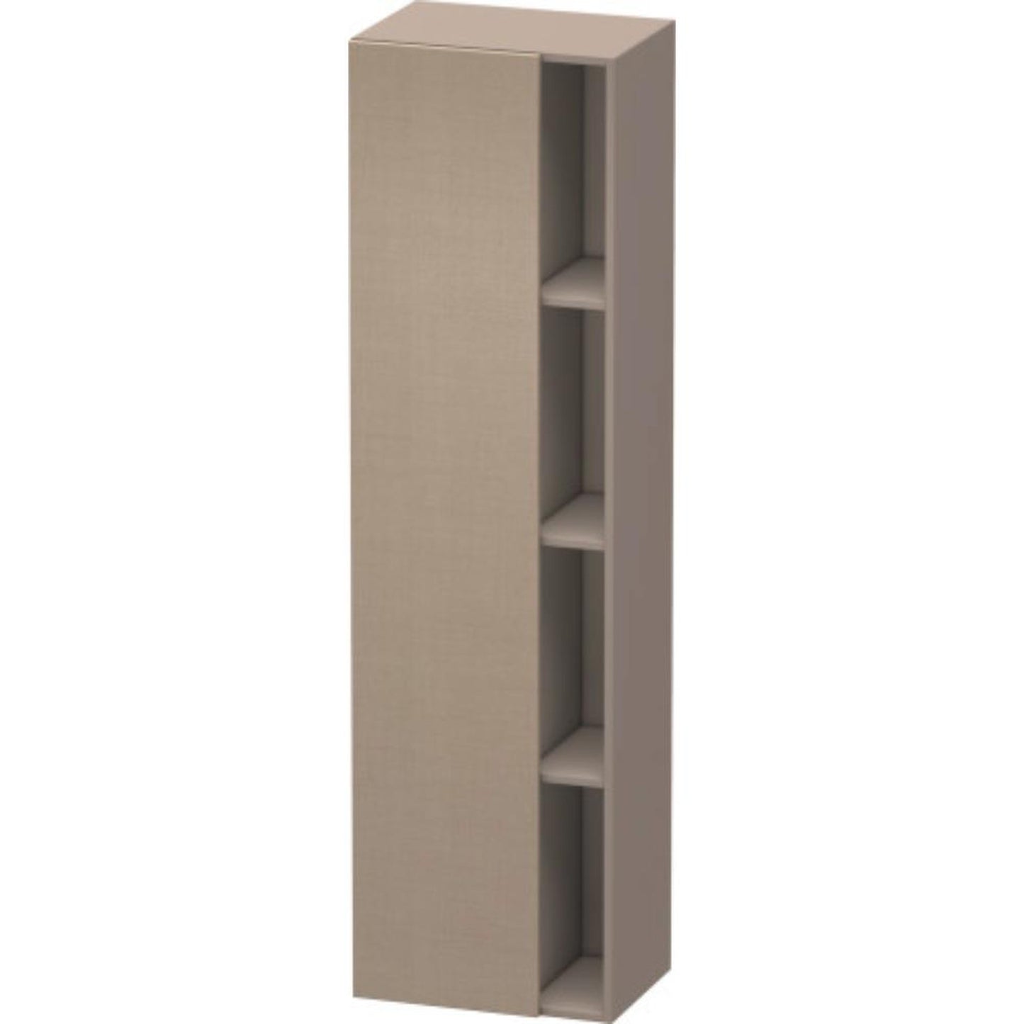 Duravit DuraStyle 20" x 71" x 14" Tall Cabinet With Left Hinge One Door in Linen and Basalt (DS1249L7543)