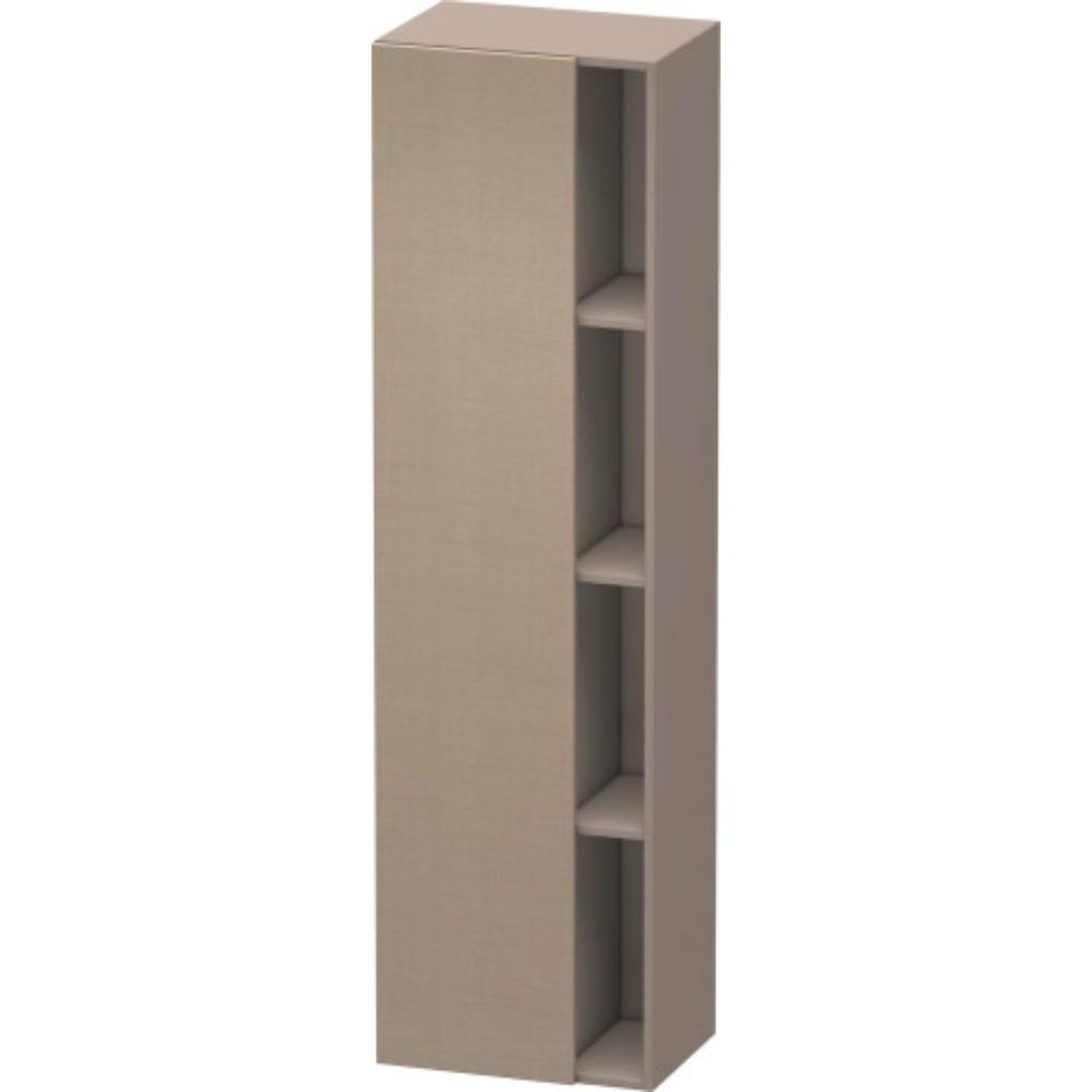 Duravit DuraStyle 20" x 71" x 14" Tall Cabinet With Left Hinge One Door in Linen and Basalt (DS1249L7543)