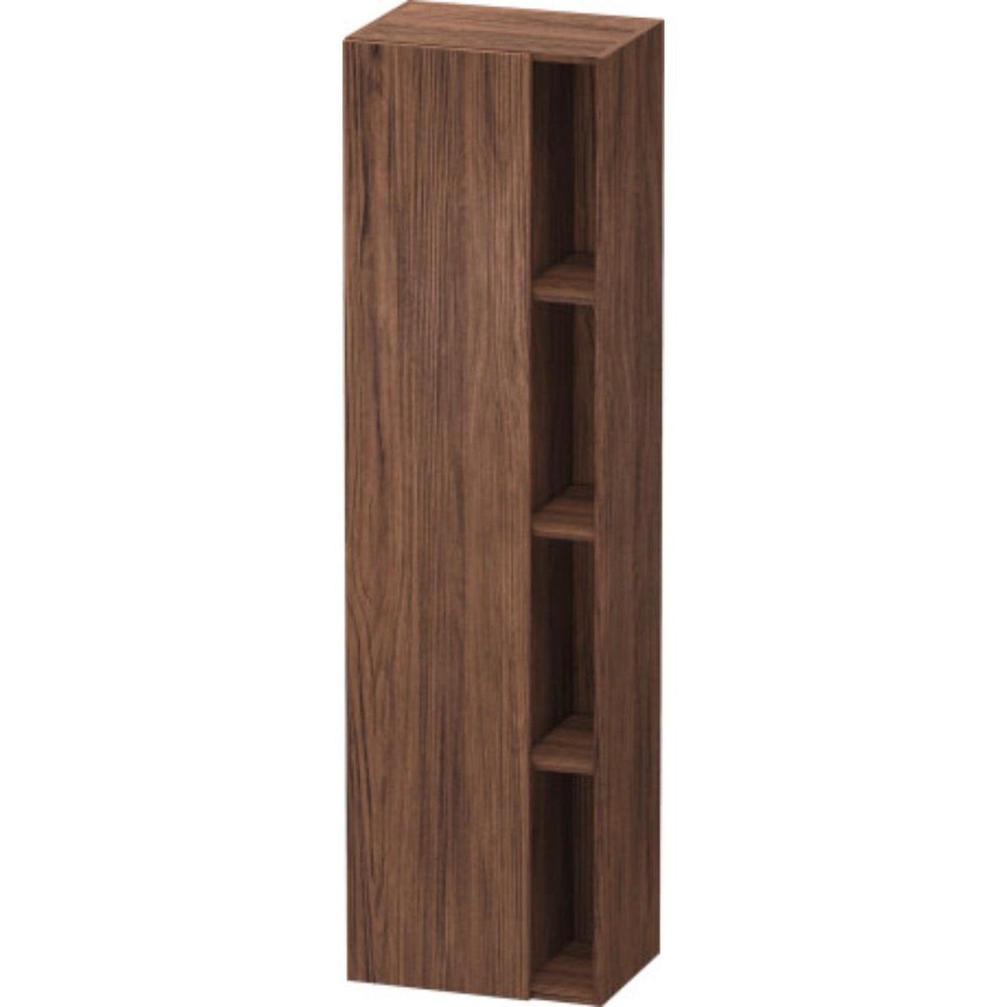 Duravit DuraStyle 20" x 71" x 14" Tall Cabinet With Left Hinge One Door in Walnut Dark (DS1249L2121)